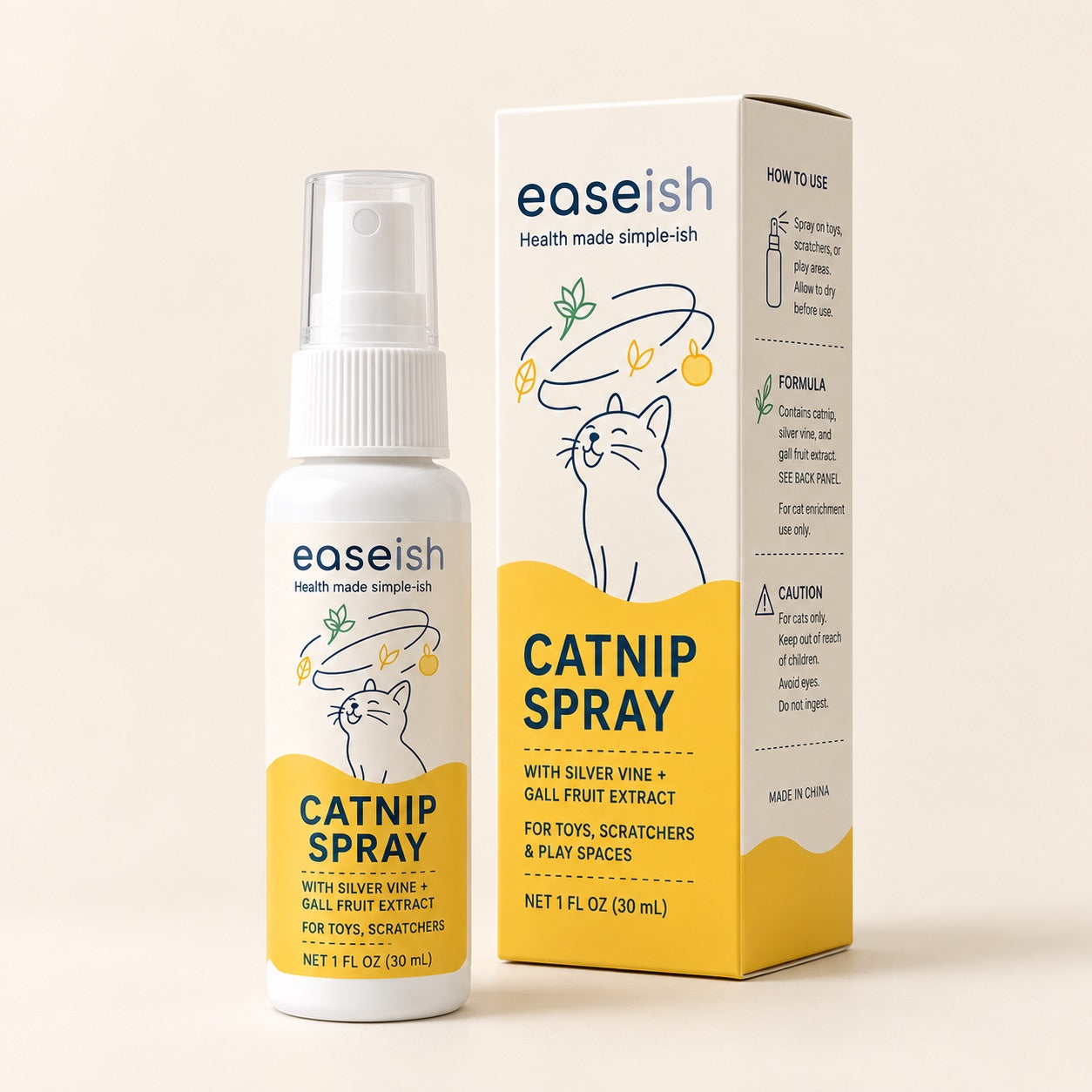 easeish Catnip Spray bottle and carton